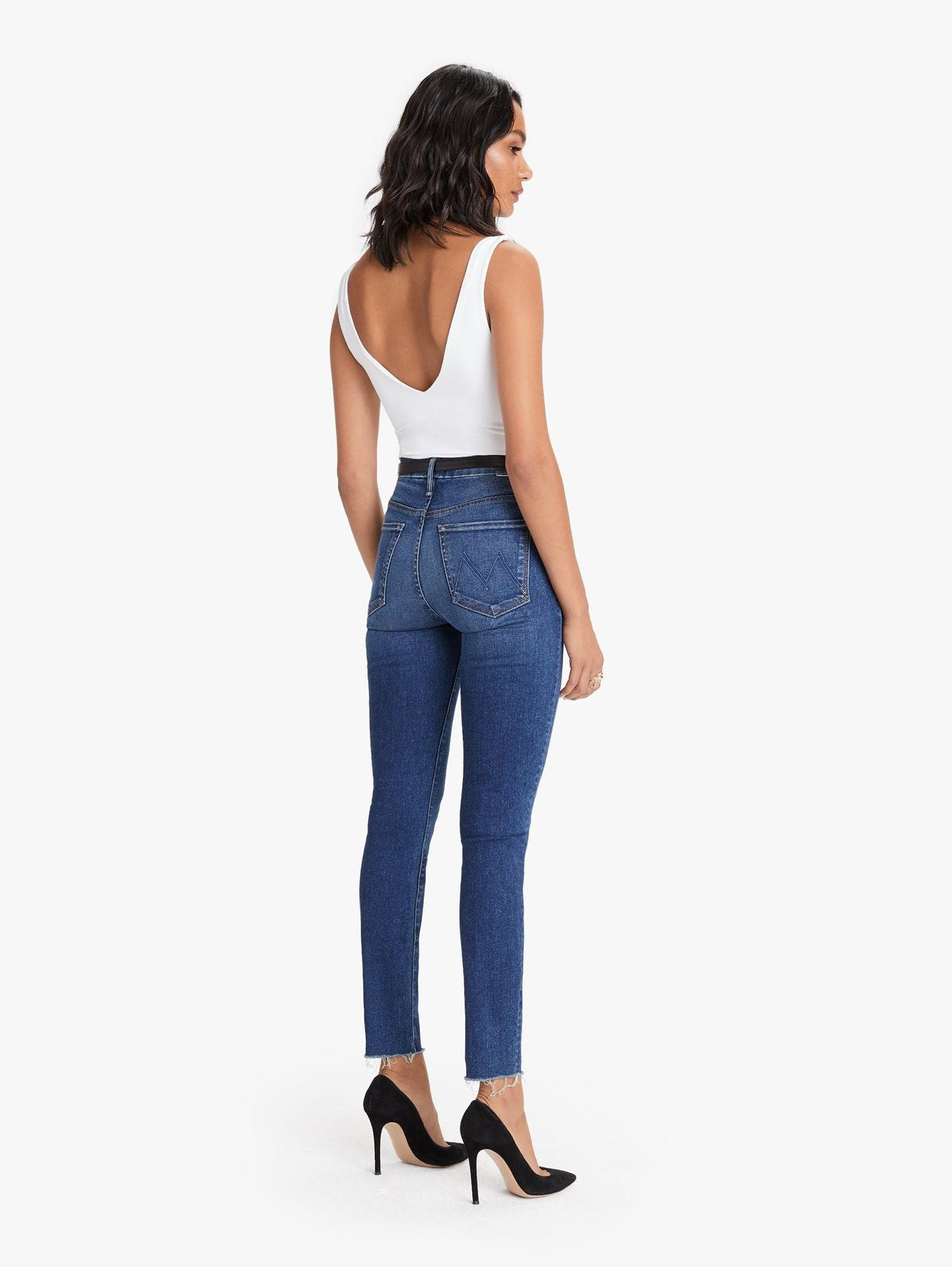 Mother Denim The Tippy Top Looker The Night Is Watching Skinny Jean In  Black | ModeSens