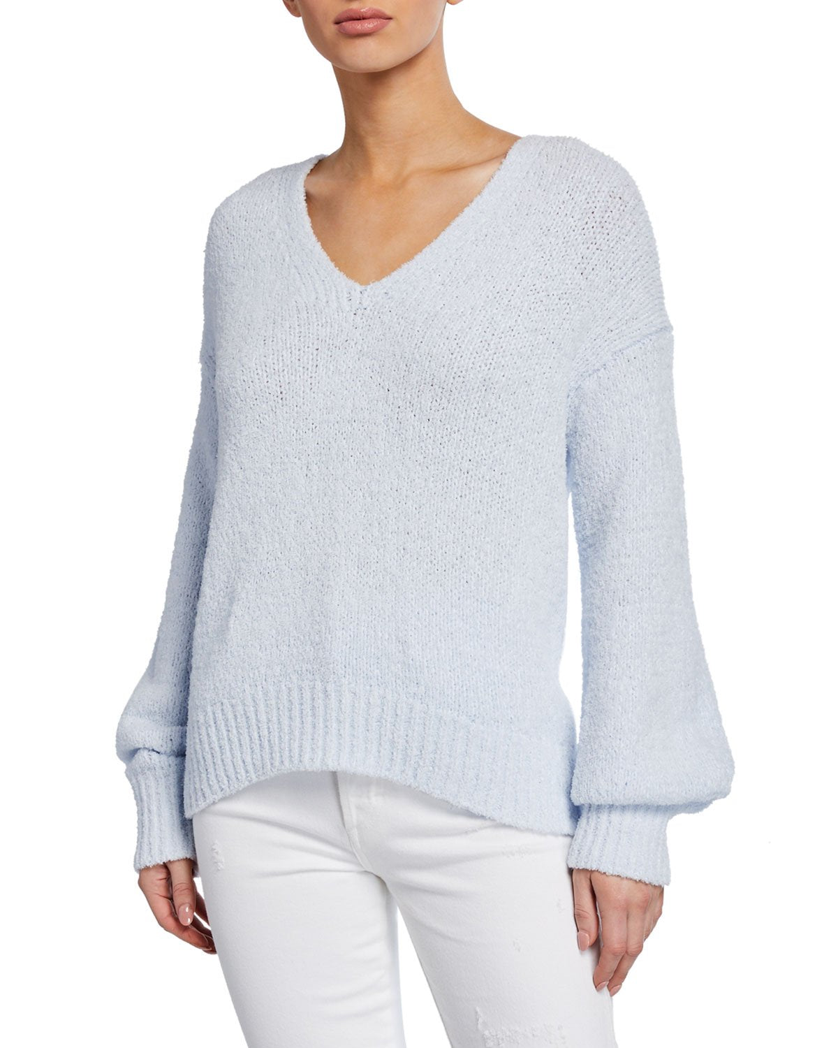 Vince textured v neck sweater sale