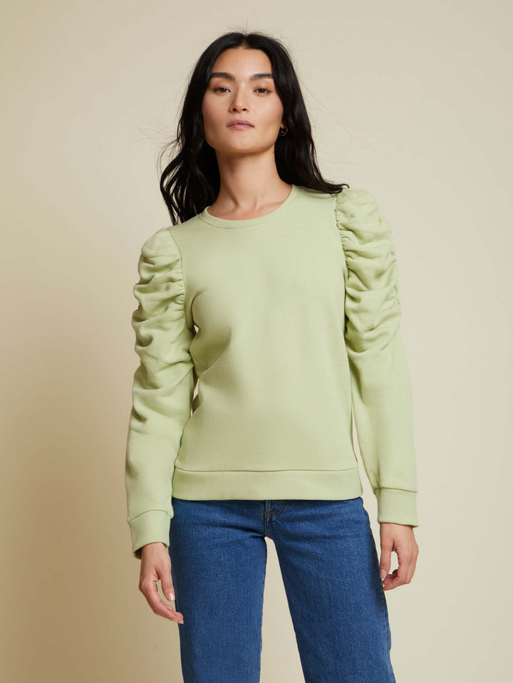 Nation LTD - Perla Gathered 3/4 Sleeve in Green Tea