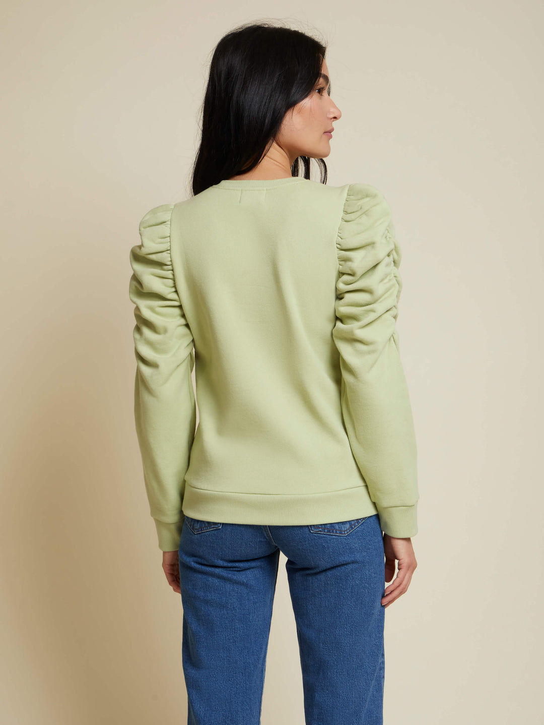 Nation LTD - Perla Gathered 3/4 Sleeve in Green Tea