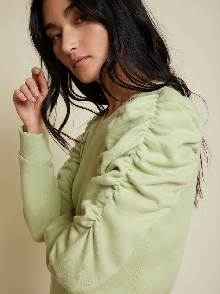 Nation LTD - Perla Gathered 3/4 Sleeve in Green Tea