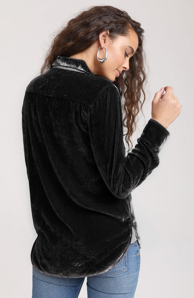 Bella Dahl Velvet Contrast Halle Shirt