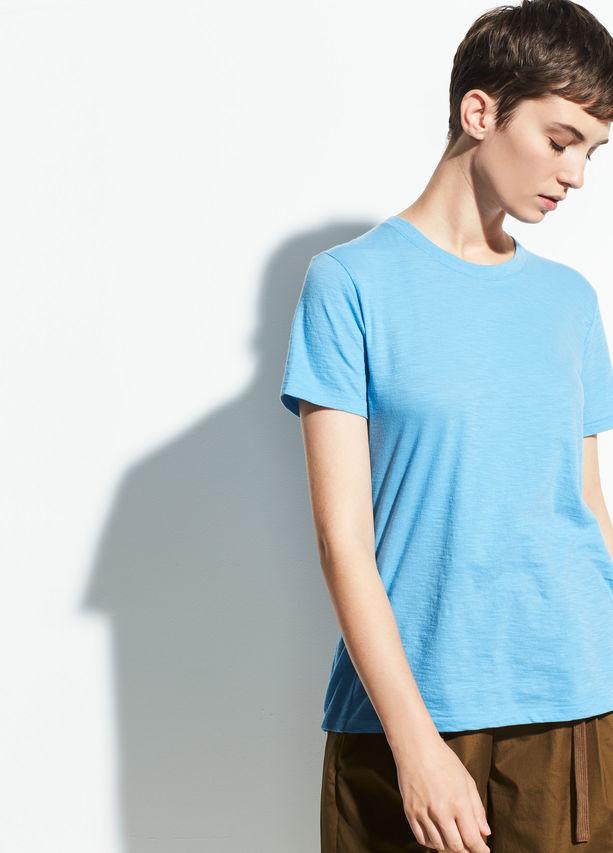 VINCE - Short Sleeve Swing Tee in Blue Pumice