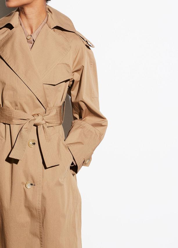 VINCE - Cotton Trench Coat in Khaki