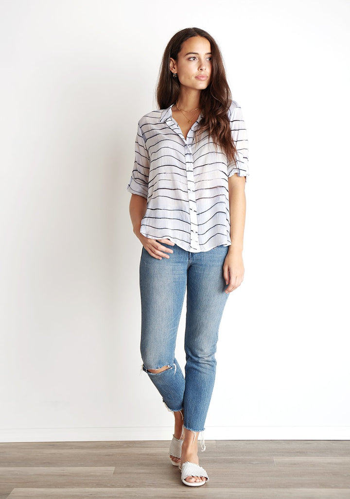 BELLA Dahl - Capri Button Down in Harbor Blue