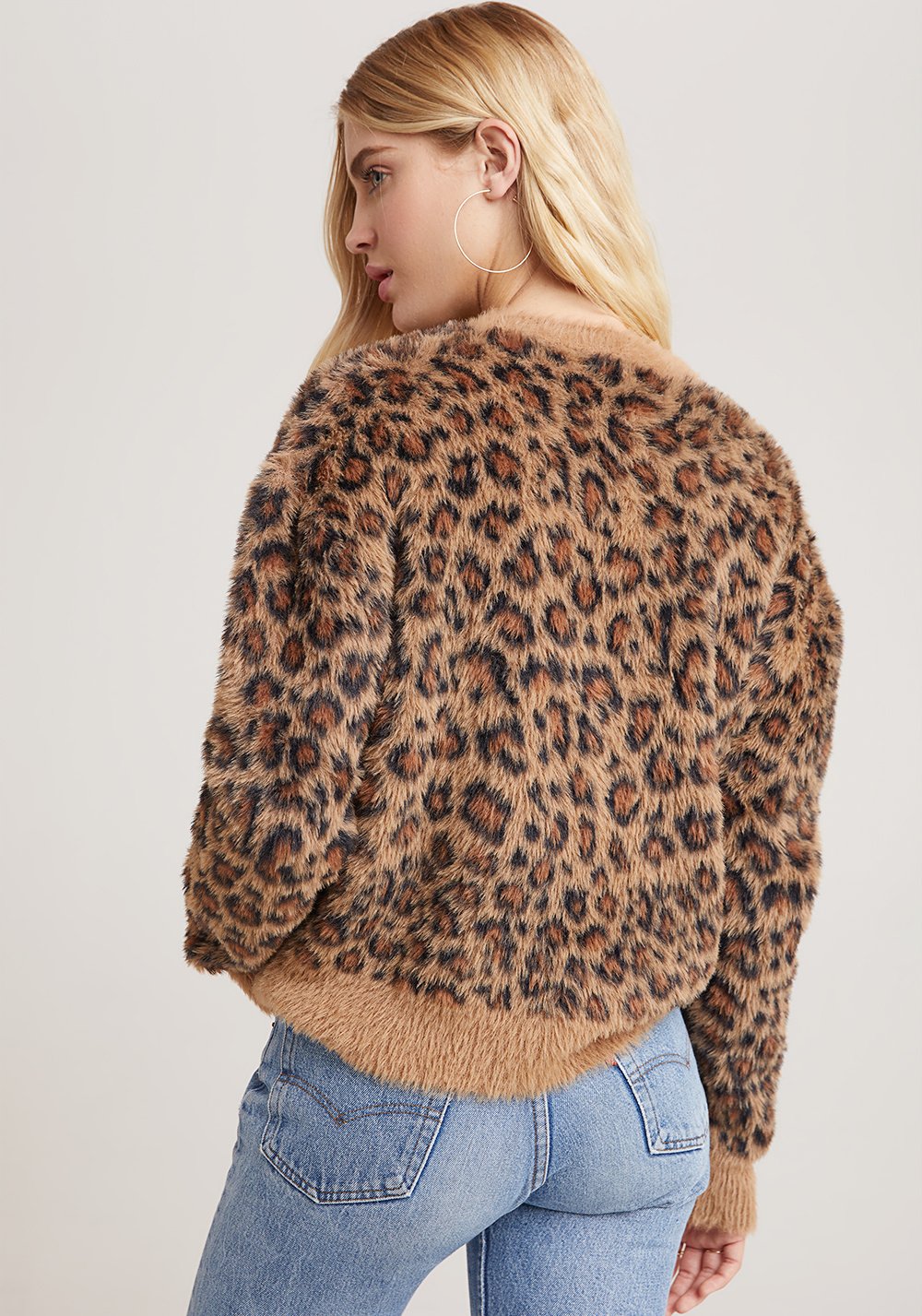 Bella Dahl Sweater Cardigan in Golden Leopard