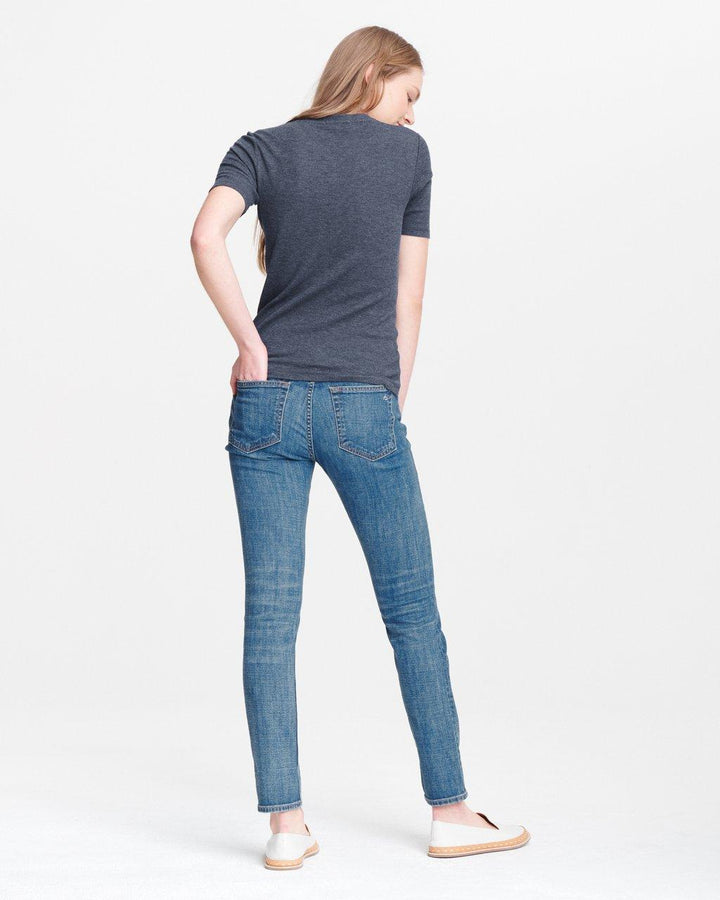 Rag & Bone - The Rib Slim Tee in Heather Navy