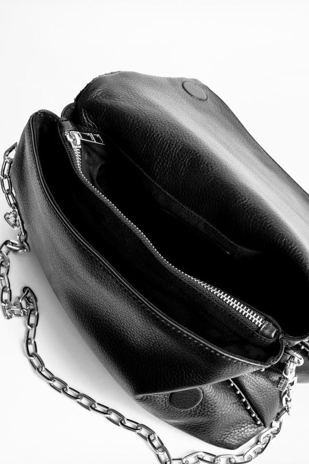 ZADIG VOLTAIRE Rock bag in black grained leather, doub…