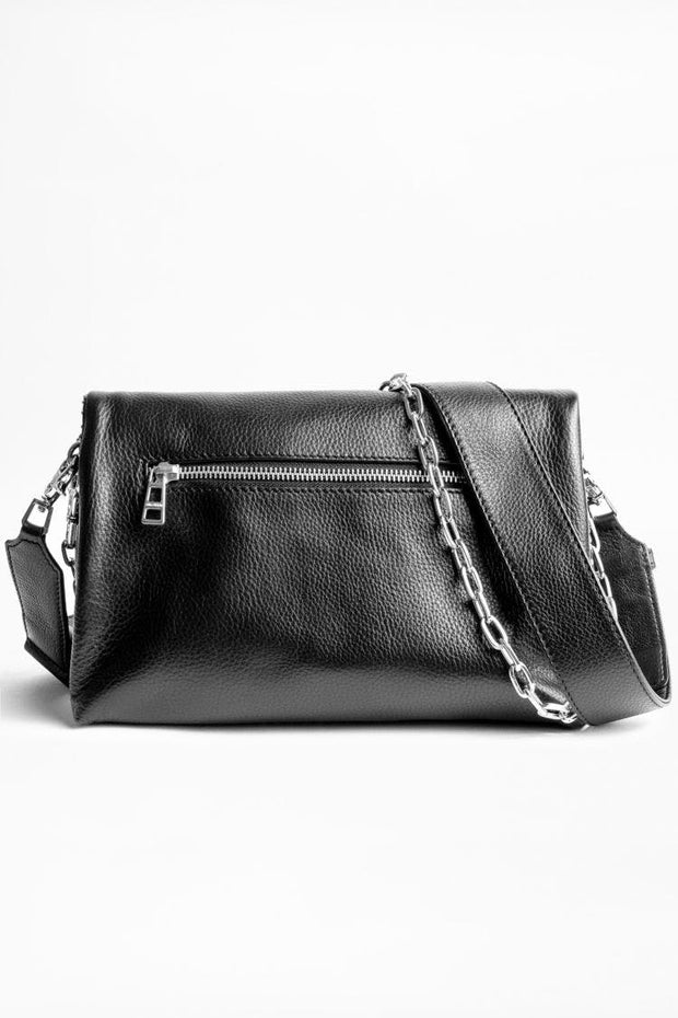 Zadig & Voltaire Rocky Grained Leather Noir