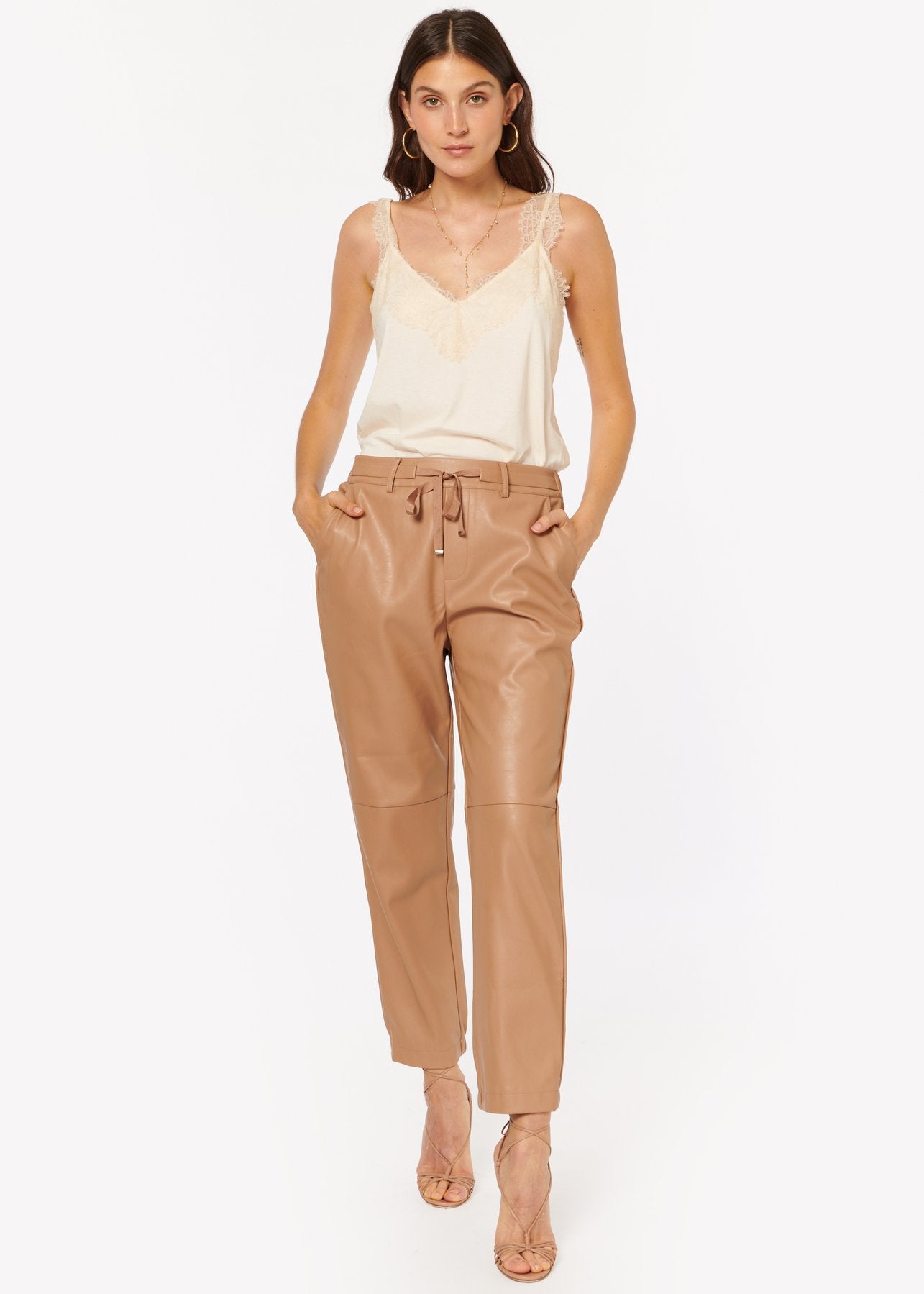 Cami NYC Adene Vegan Leather Pant in Cortado