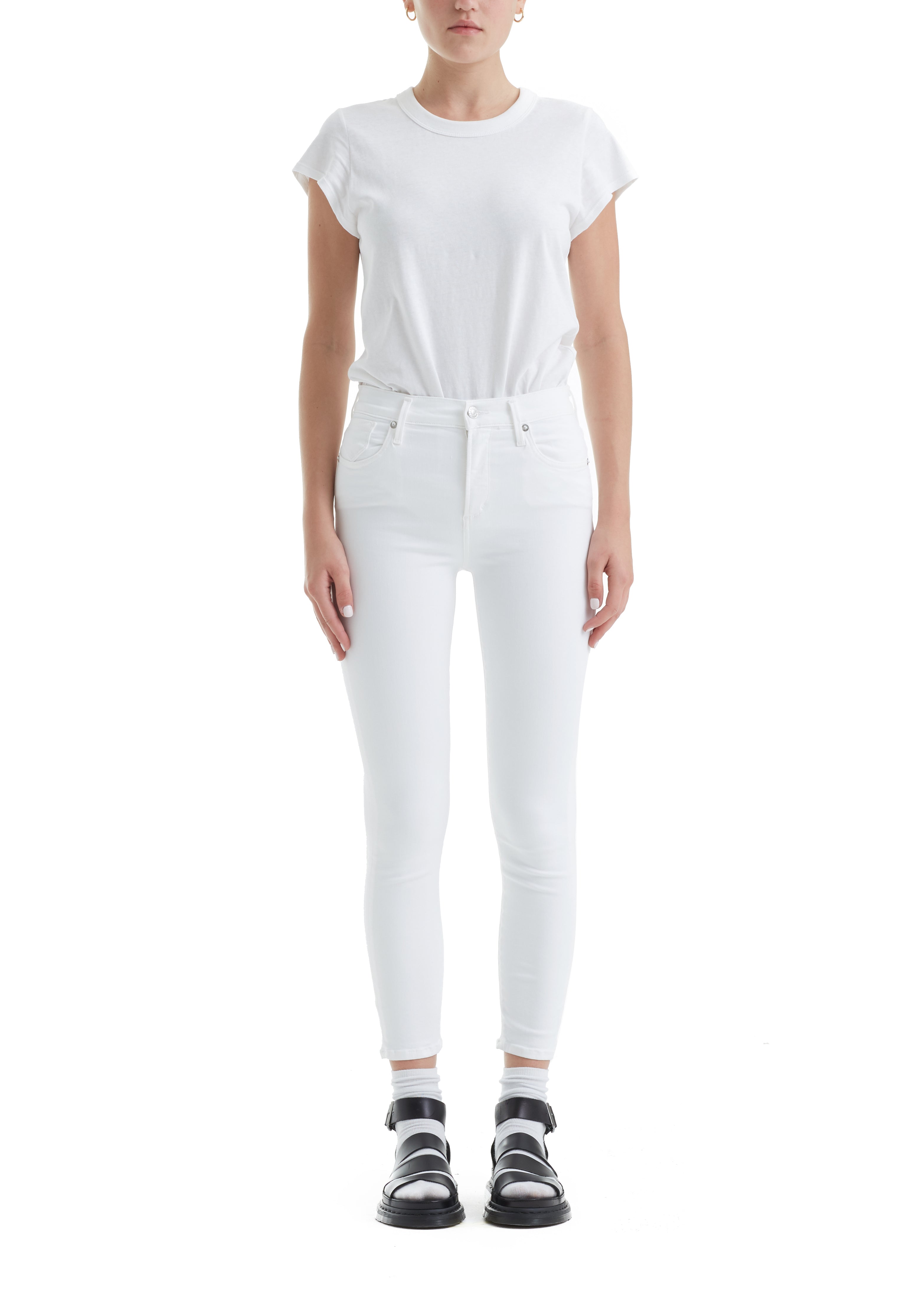 AGOLDE Sophie Crop Hi Rise Skinny in Vixen Blond Genius