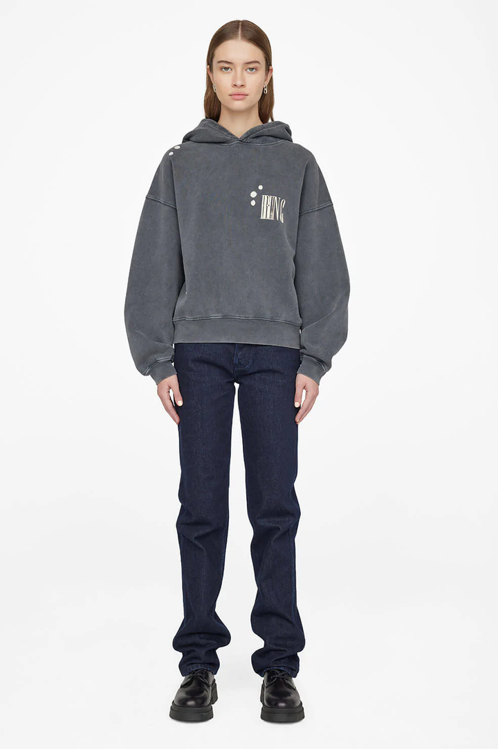 Anine Bing - Alec Hoodie Bing Bleached in Faded Black