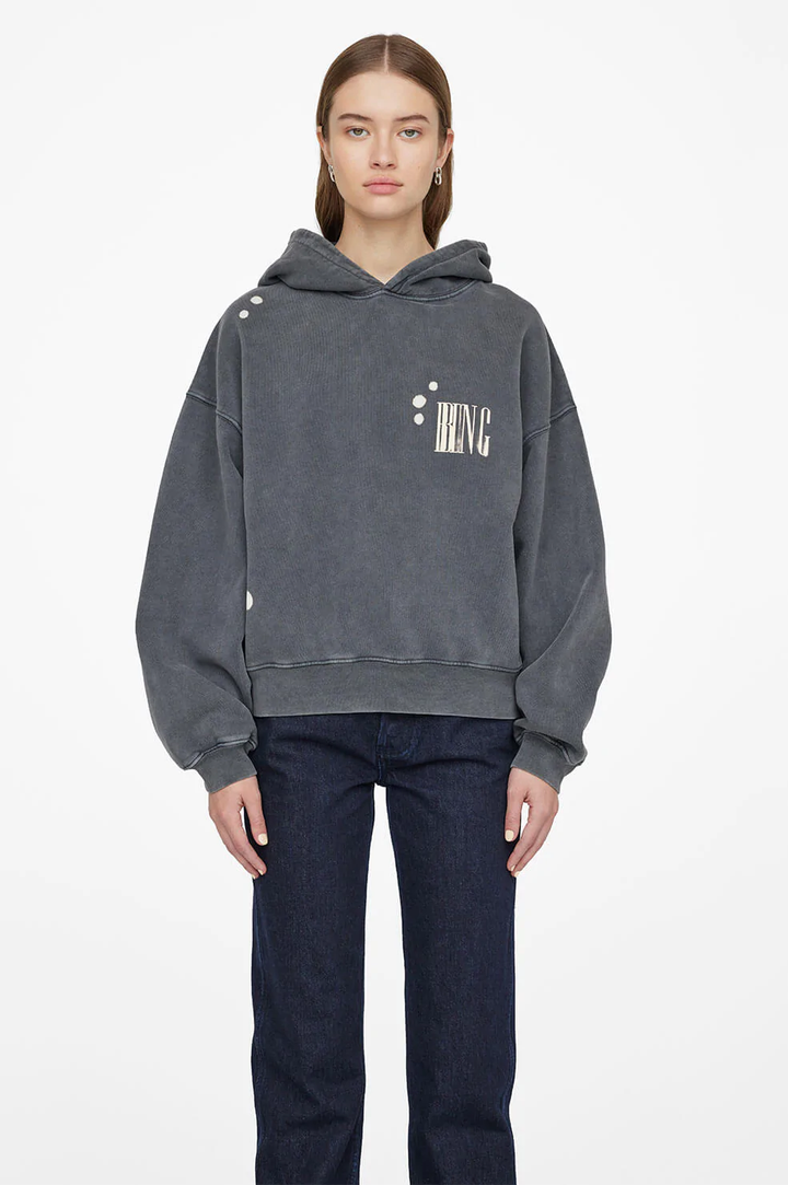 Anine Bing - Alec Hoodie Bing Bleached in Faded Black