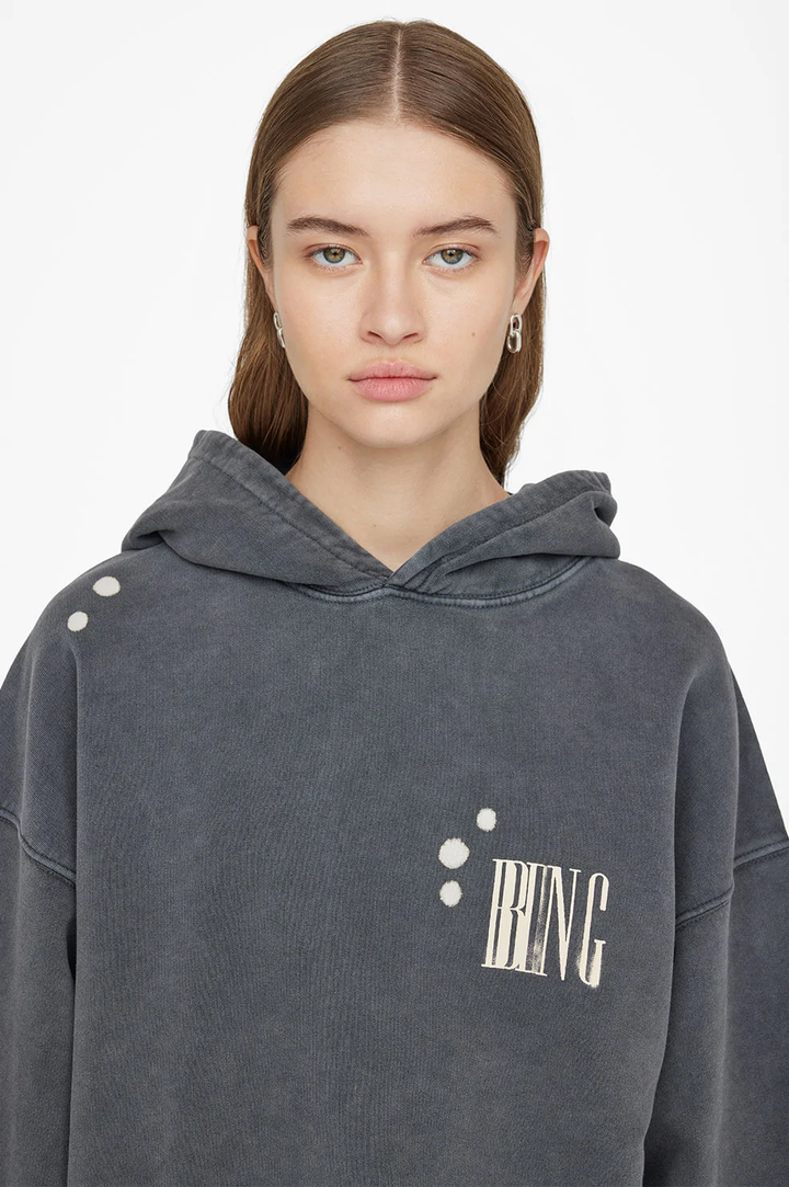 Anine Bing - Alec Hoodie Bing Bleached in Faded Black