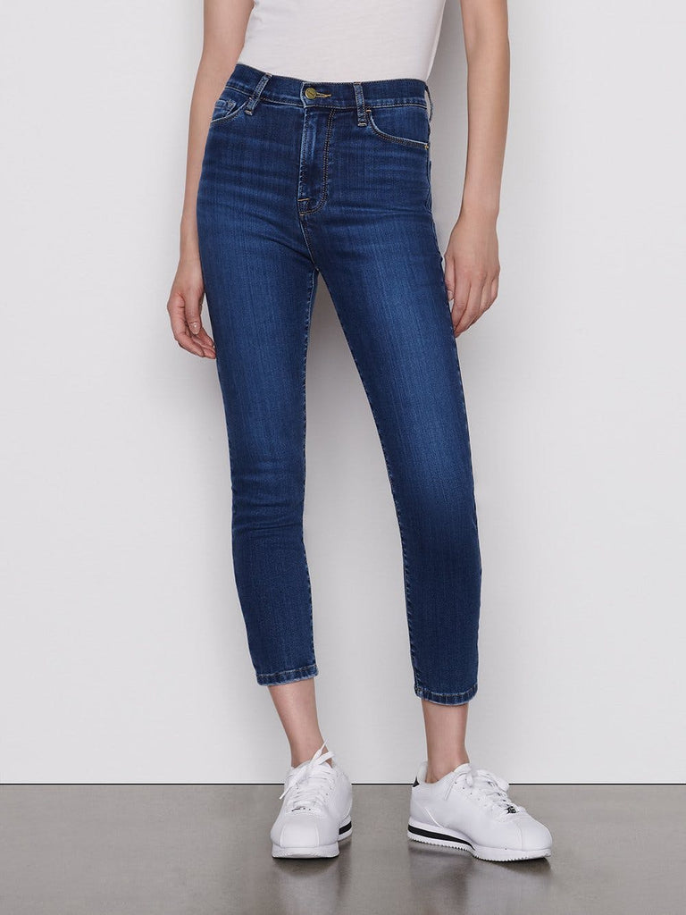 FRAME Ali Coated High deals Rise Crop Cigarette Jeans