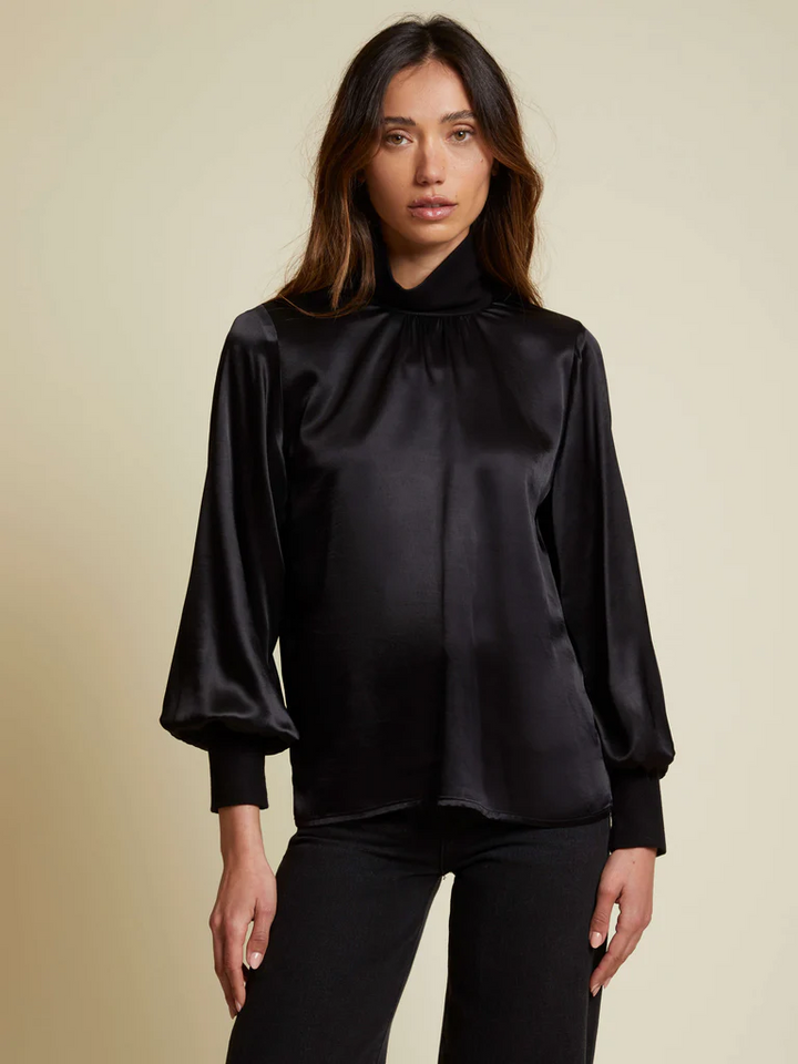 Nation LTD - Anne Feminine Turtleneck in Black