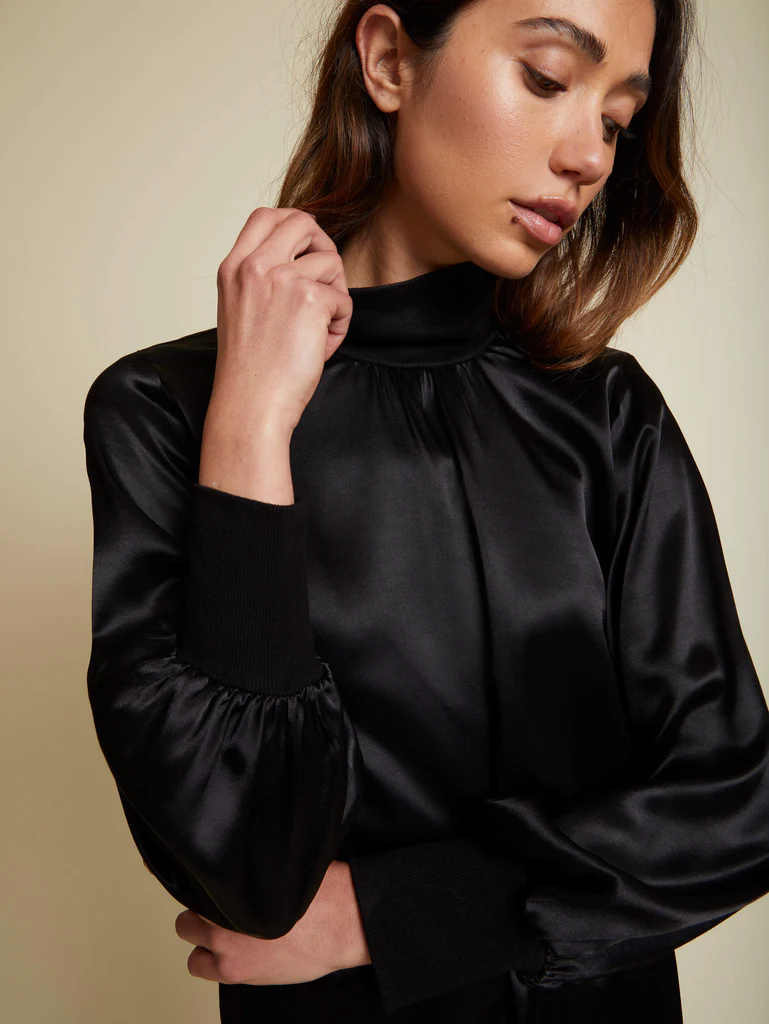 Nation LTD - Anne Feminine Turtleneck in Black