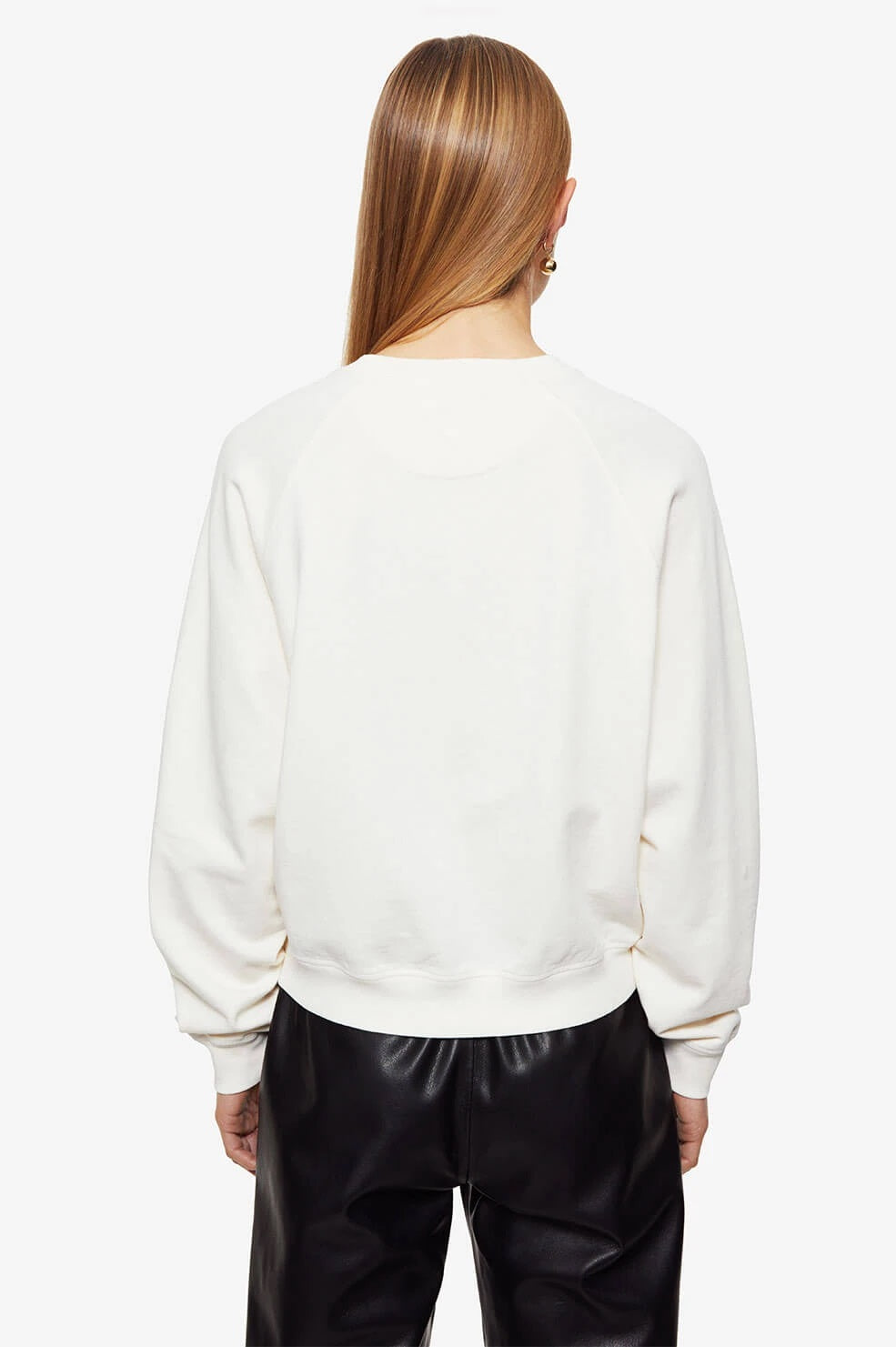 Anine Bing Arlo Sweatshirt Desert Road in White Blond Genius