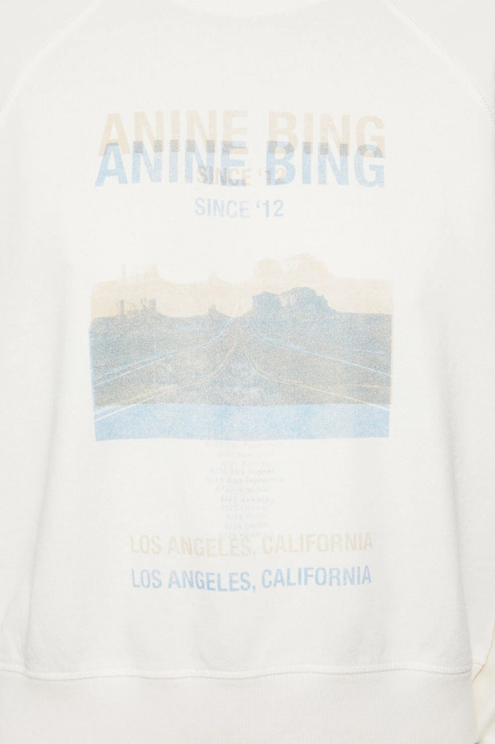 Anine Bing Arlo Sweatshirt Desert Road in White Blond Genius