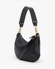 Clare V - Moyen Messenger in Black Velvet Leather – Shop one. Augusta