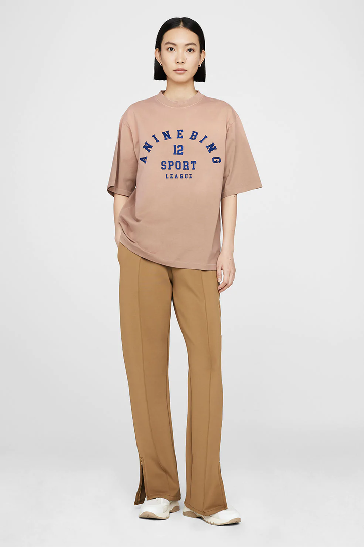 Anine Bing - Caden Tee League in Washed Camel