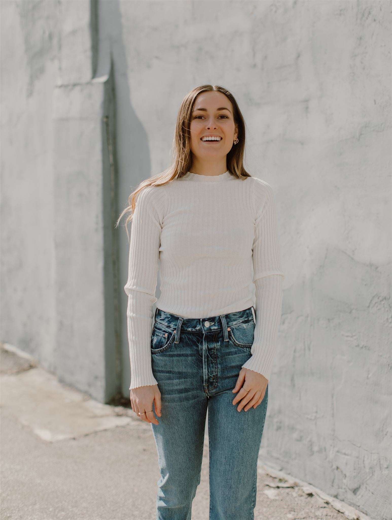 Anine Bing Cecilia Top in Ivory Blond Genius