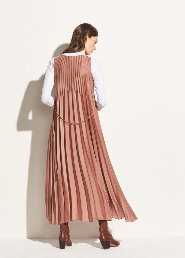 Vince chevron pleated on sale dress