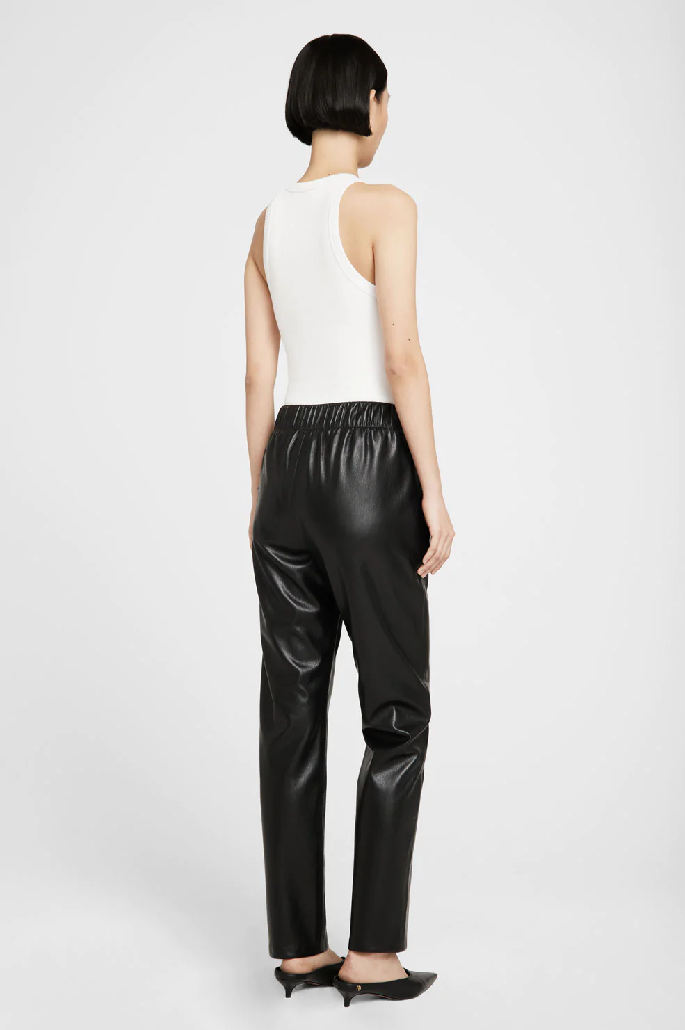 Anine Bing Colton Track Pant in Black Blond Genius