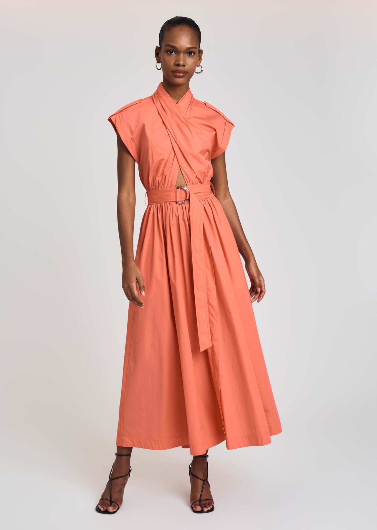 Derek Lam 10 Crosby - Celeste Wrap Dress in Coral – Blond Genius