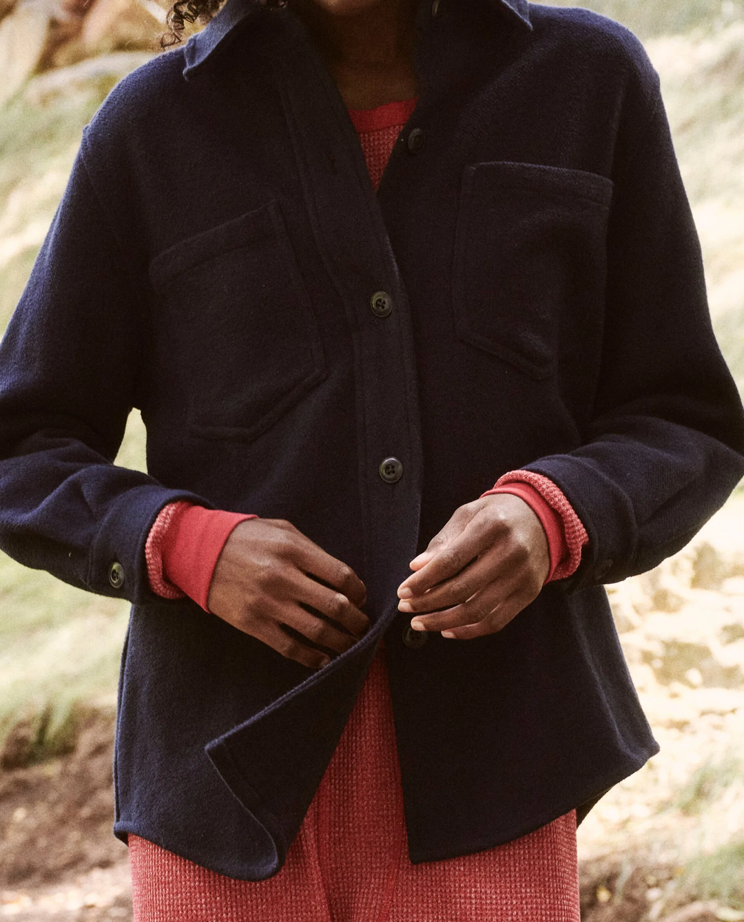 The Great - The Craftsman Shirt Jacket In Navy