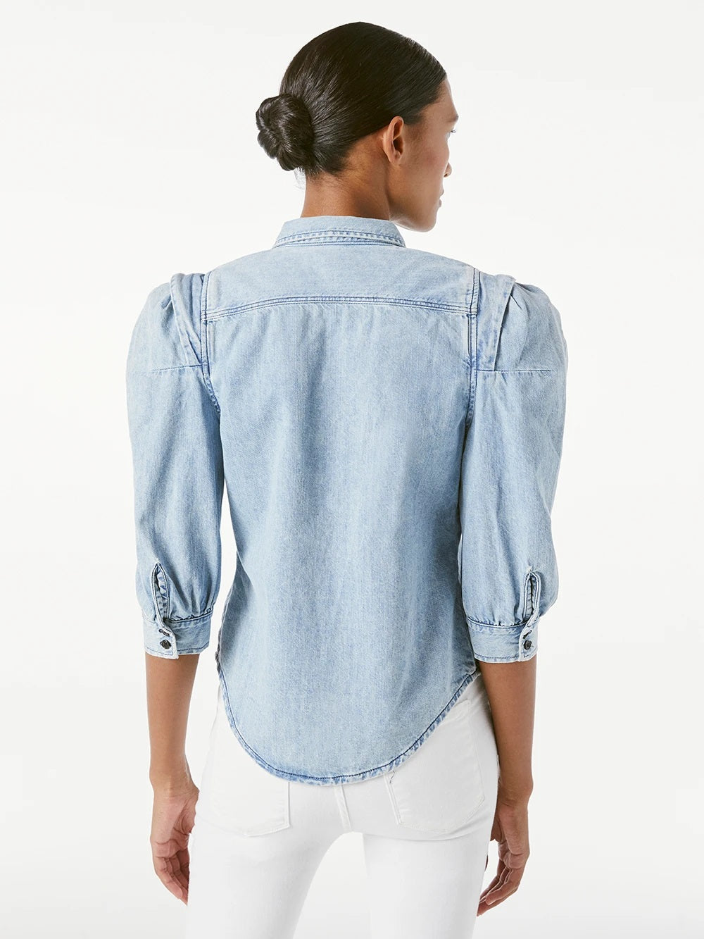 Frame - Rosette Sleeve Shirt in Cresthaven