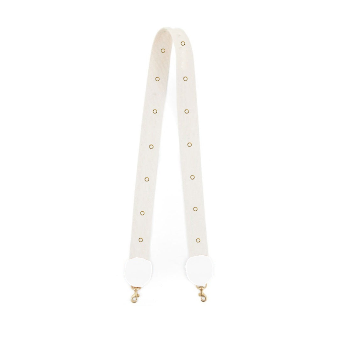 Clare V. - Crossbody Strap in Natural Cotton Webbing with Grommets