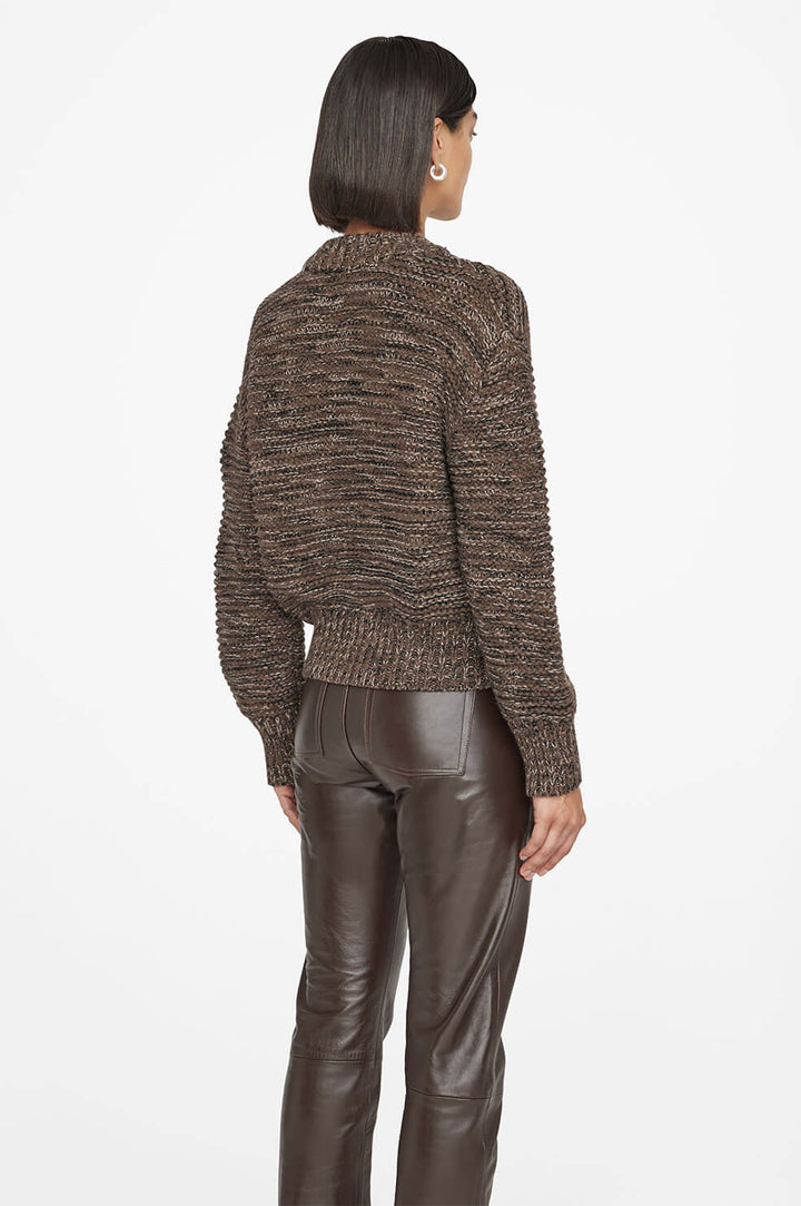 Anine Bing - Dayna Cardigan in Marled Brown