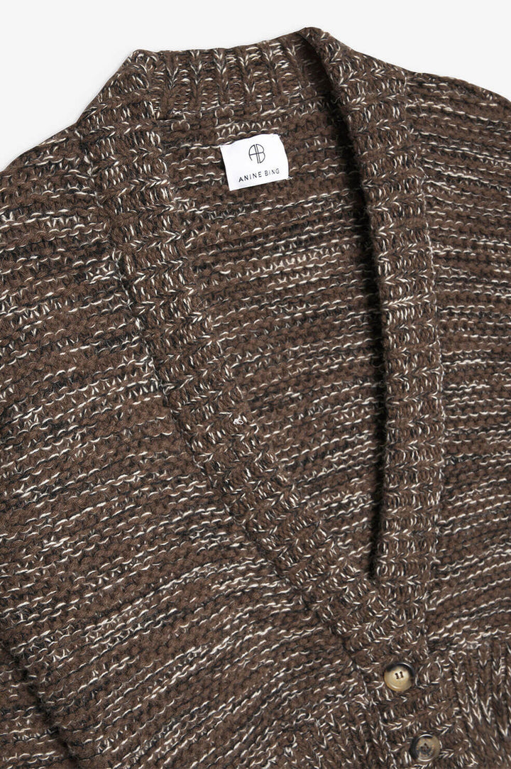 Anine Bing - Dayna Cardigan in Marled Brown