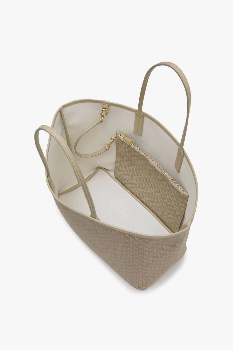 Anine Bing - Emma Tote in Beige Monogram