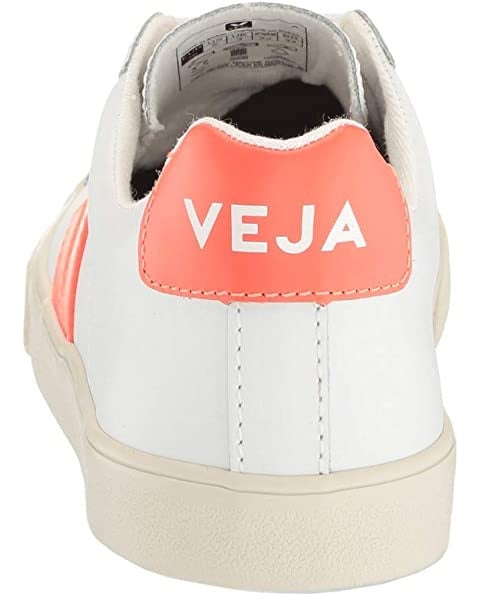 Veja Sneakers Esplar Logo Leather Extra White Orange Fluo