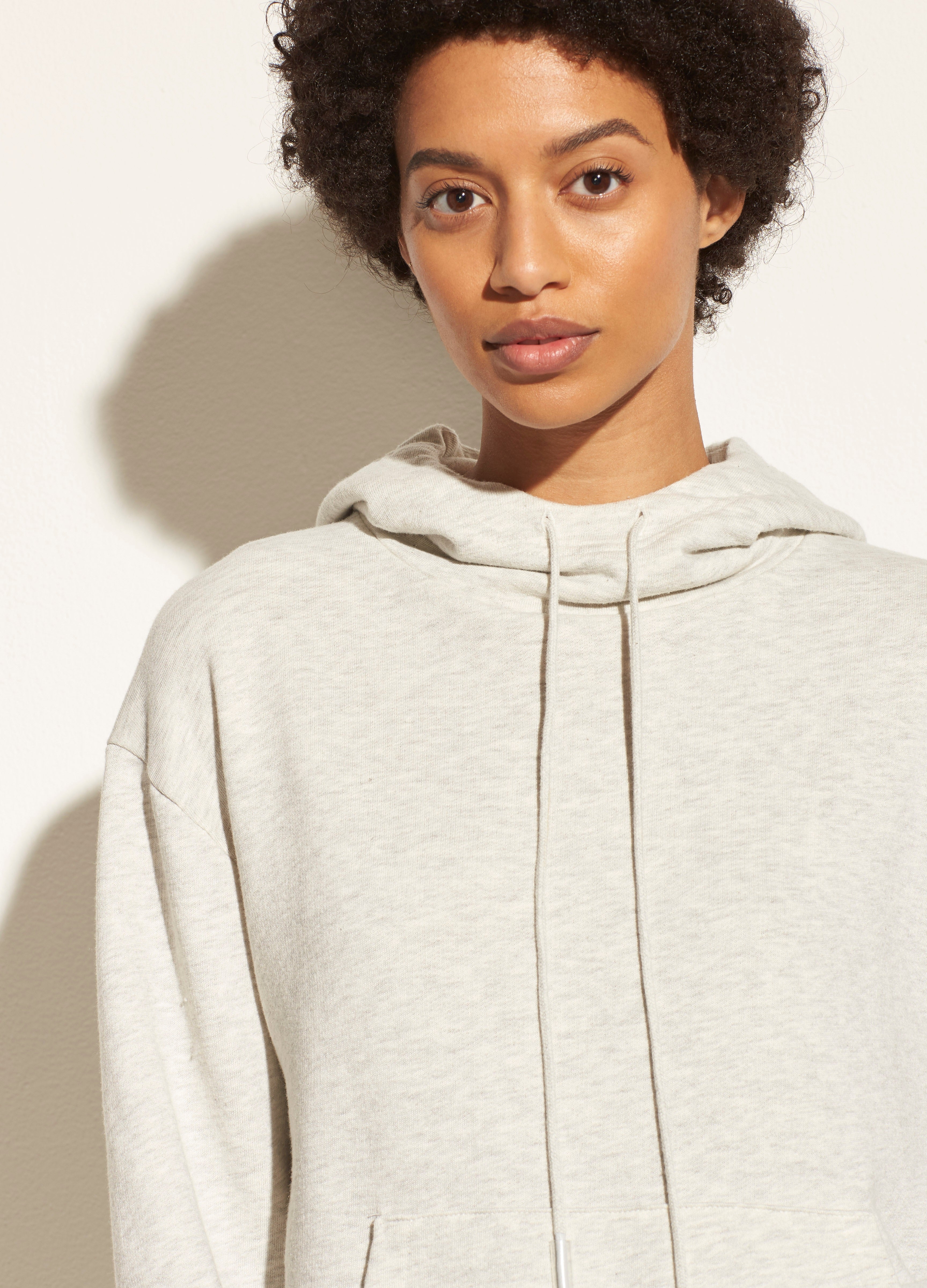 Vince Essential Hoodie in Light Heather Grey Blond Genius