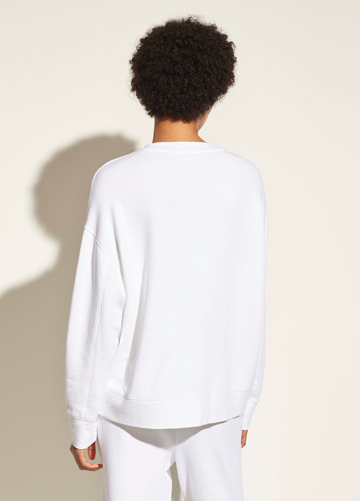 Vince - Essential Relaxed Pullover in Optic White