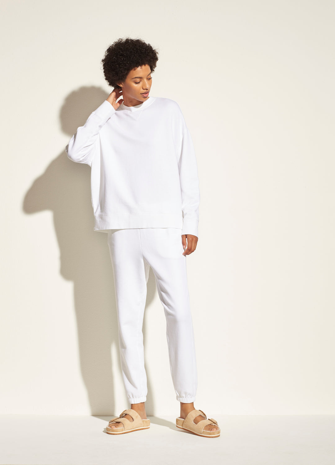 Vince - Essential Relaxed Pullover in Optic White