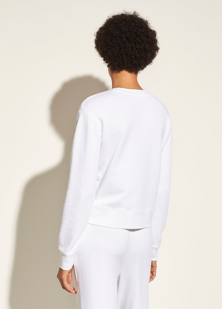 Vince - Essential Shrunken Pullover in Optic White