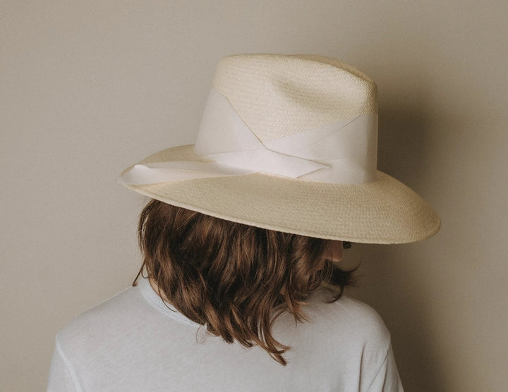 Freya - Gardenia Straw Hat in Natural/Bone