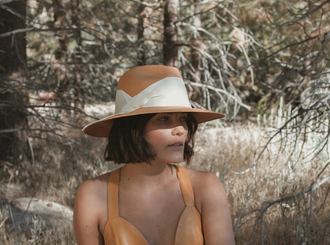 Freya - Gardenia Hat in Butterscotch/Ivory