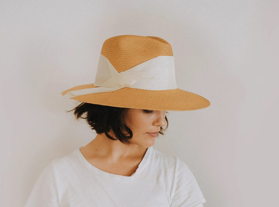 Freya - Gardenia Hat in Butterscotch/Ivory