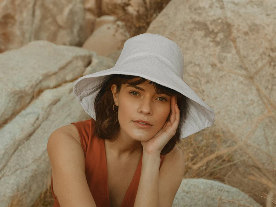 Freya - Hazel Bucket Hat in Bone