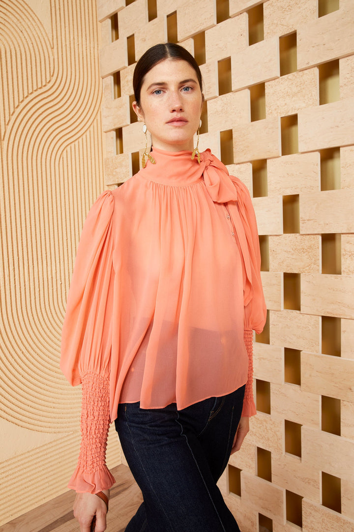 Ulla Johnson - Lesli Silk Blouse In Dahlia