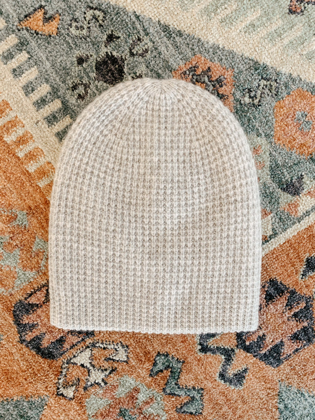 White + Warren Cashmere Thermal Beanie - Multiple Colors! Driftwood Heather