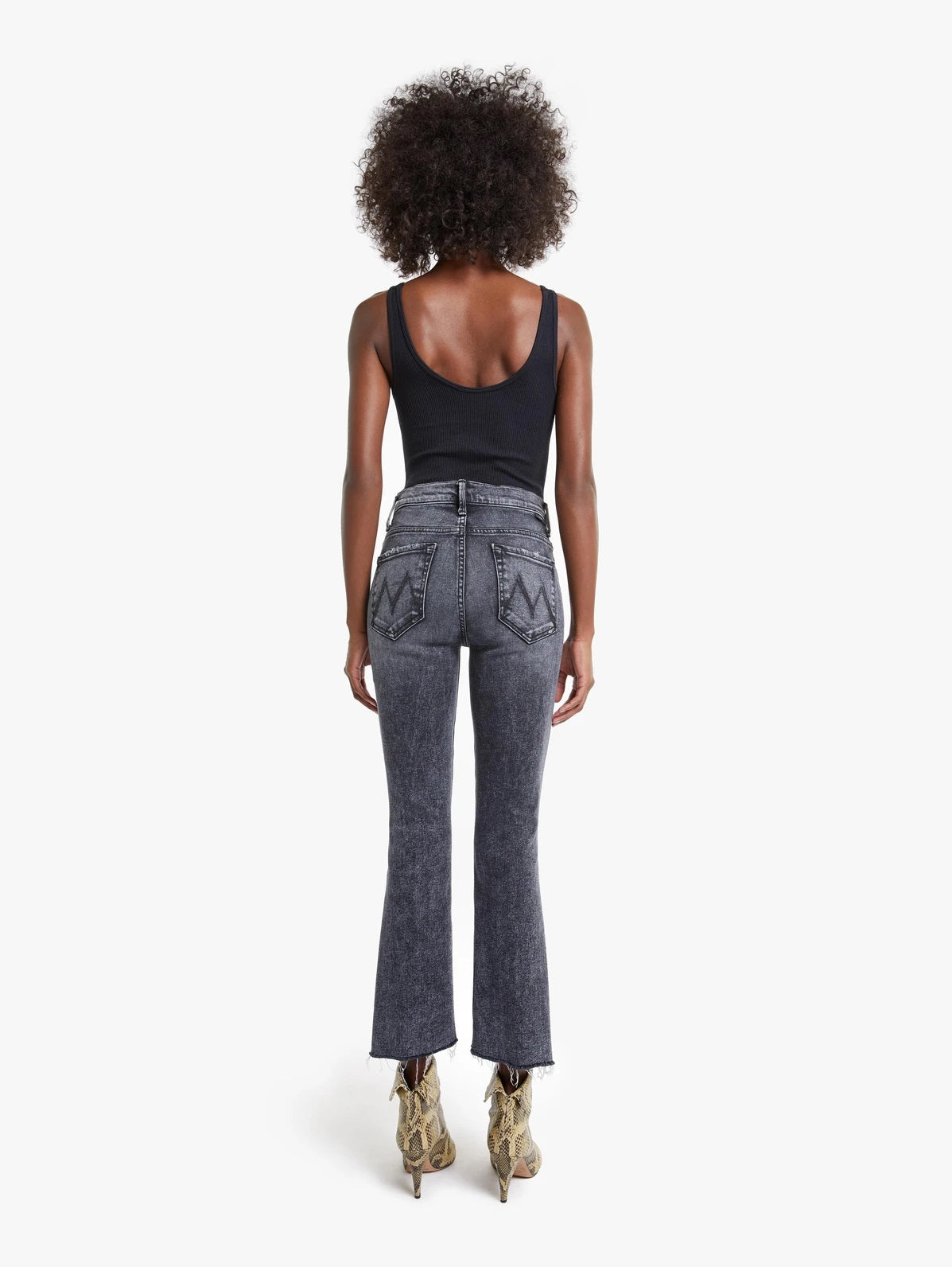 Mother Denim - The Insider Crop Step Fray in Train Stops – Blond ...