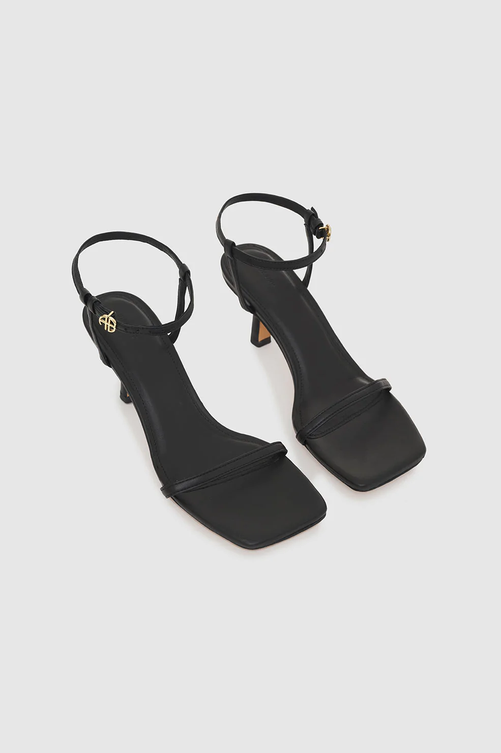 Anine Bing Invisible Sandals in Black Blond Genius