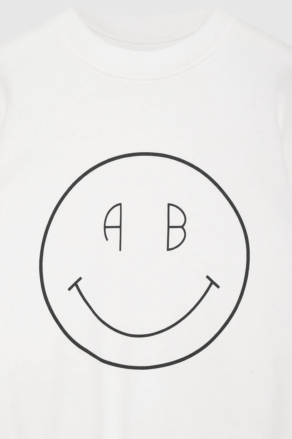 Anine Bing Jaci Sweatshirt Smiley in White Blond Genius