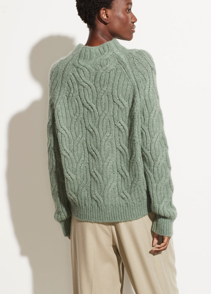 Vince - Twisted Chain Turtleneck Sweater in Jadeite